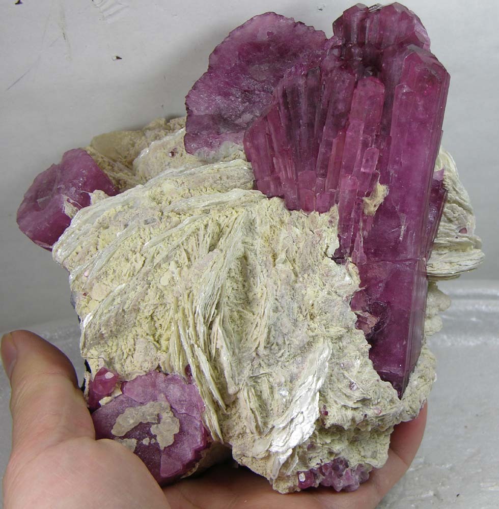 1125g Vietnam Red Rubellite Tourmaline Crystal in Matrix Specimen 2 lb 7 5/8 oz