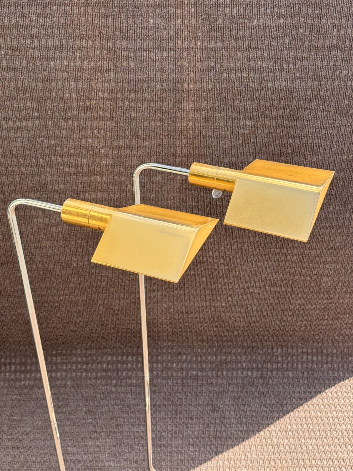 2 Cedric Hartman Brass and Stainless Steel Floor Lamps - Sold Separately 2 Cedric Hartman Brass and Stainless Steel Floor Lamps - Sold Separately