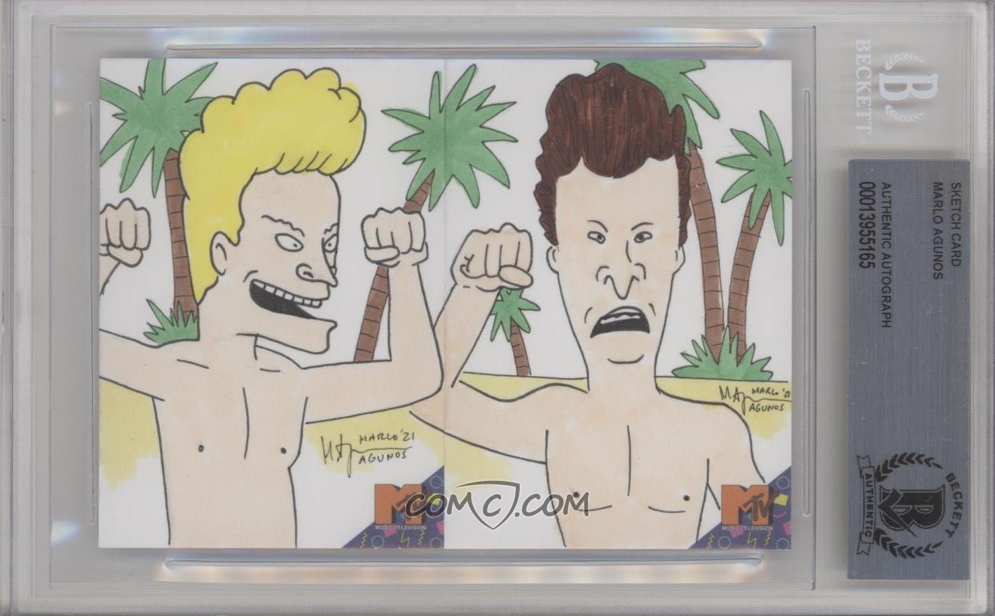 Beavis And Butthead MTV AC/DC Metallica Original Art Sketch Card 1/1 BAS