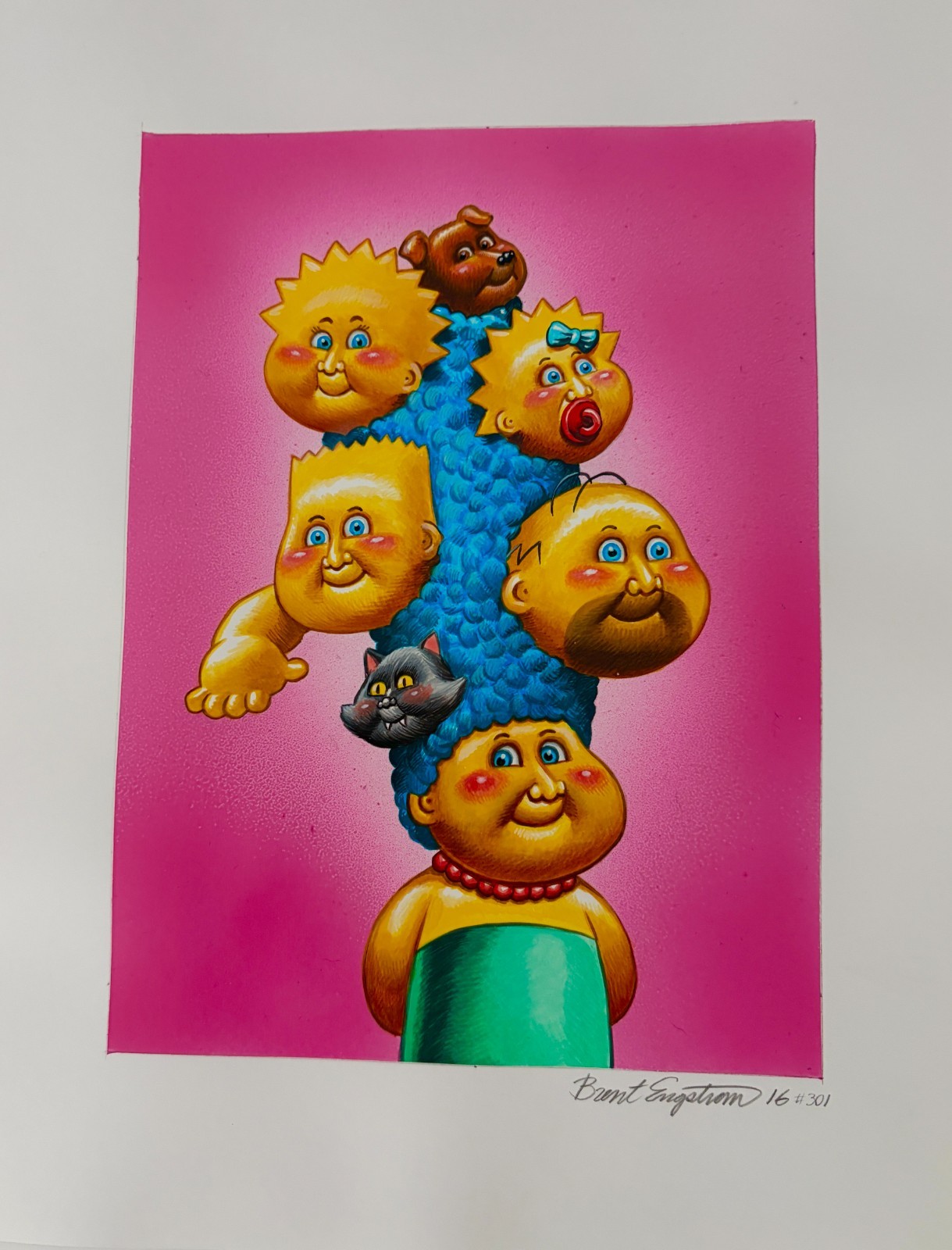 Rare 1/1 The Simpsons Marge FINAL CARD ART Painting 2016 Garbage Pail Kids #1ab Rare 1/1 The Simpsons Marge FINAL CARD ART Painting 2016 Garbage Pail Kids #1ab
