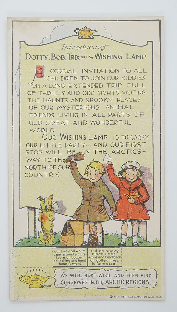 1920's D27 Dottie, Bob & Trix Advertising Card 1920's D27 Dottie, Bob & Trix Advertising Card
