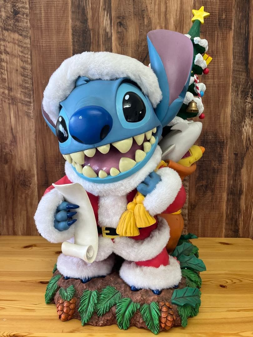 Rare Disney Christmas Santa Stitch Life-Size Big Figure 23.6inch Limited