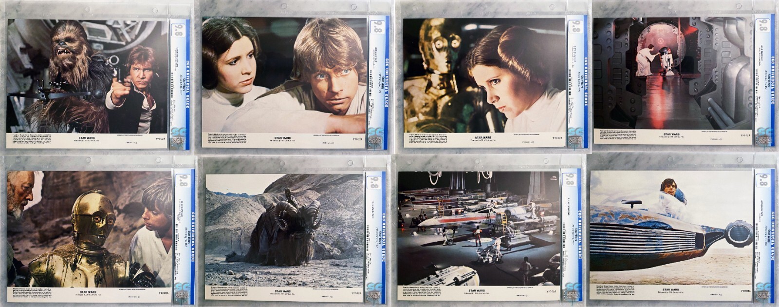 Star Wars A New Hope 1977 Complete Mini Lobby Card Set CGC 9.8 Super-Rare