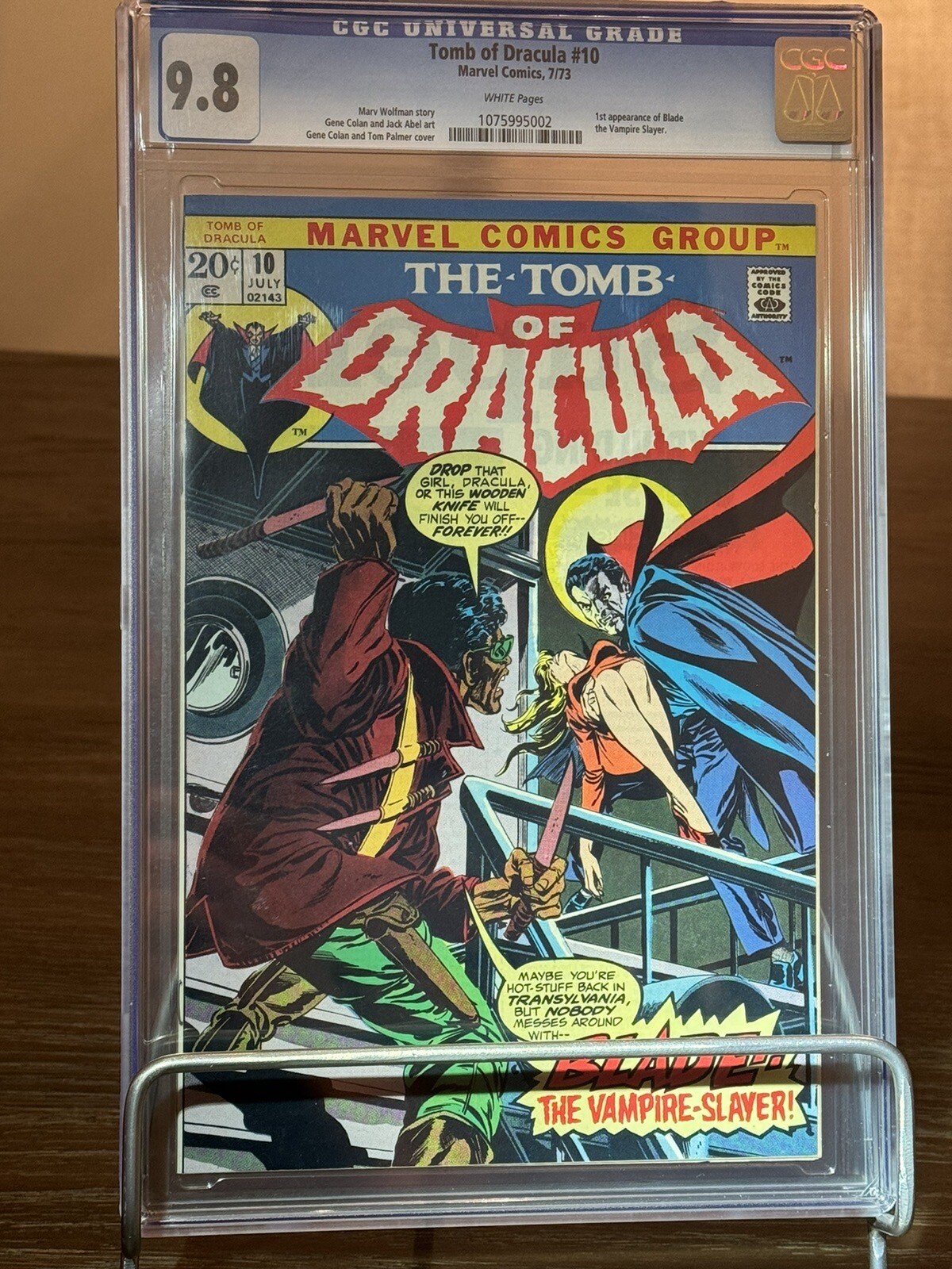 Tomb Of Dracula #10 (1973) CGC 9.8 White Pages - 1st Blade the Vampire Slayer
