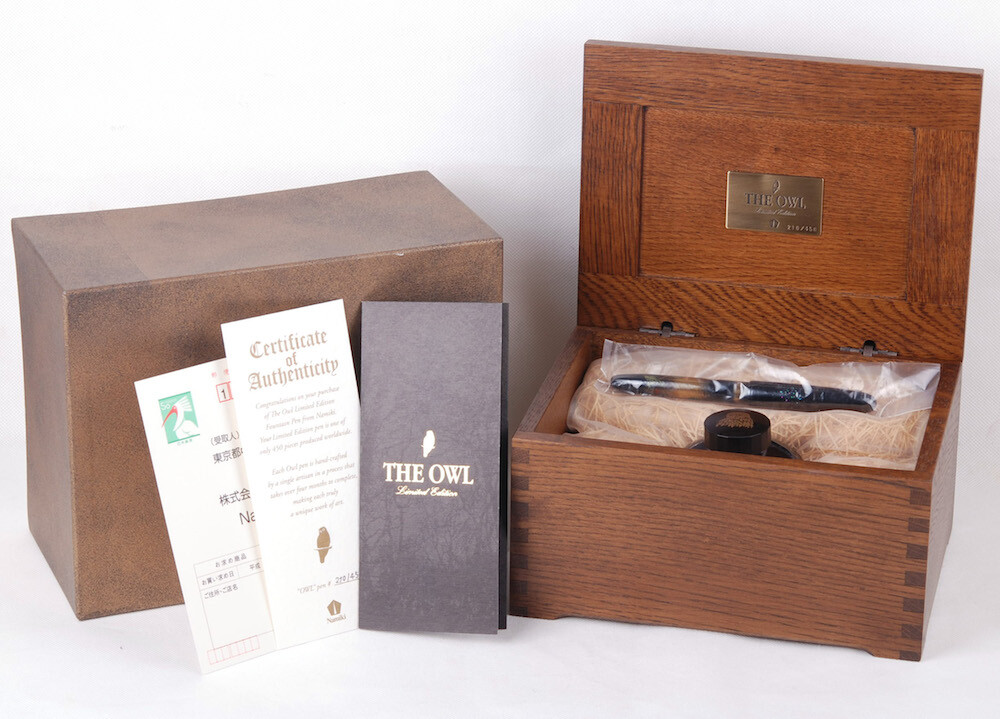 PILOT Namiki Yukari 2002 Limited Edition Owl Maki-E Fountain Pen Full Set In Box