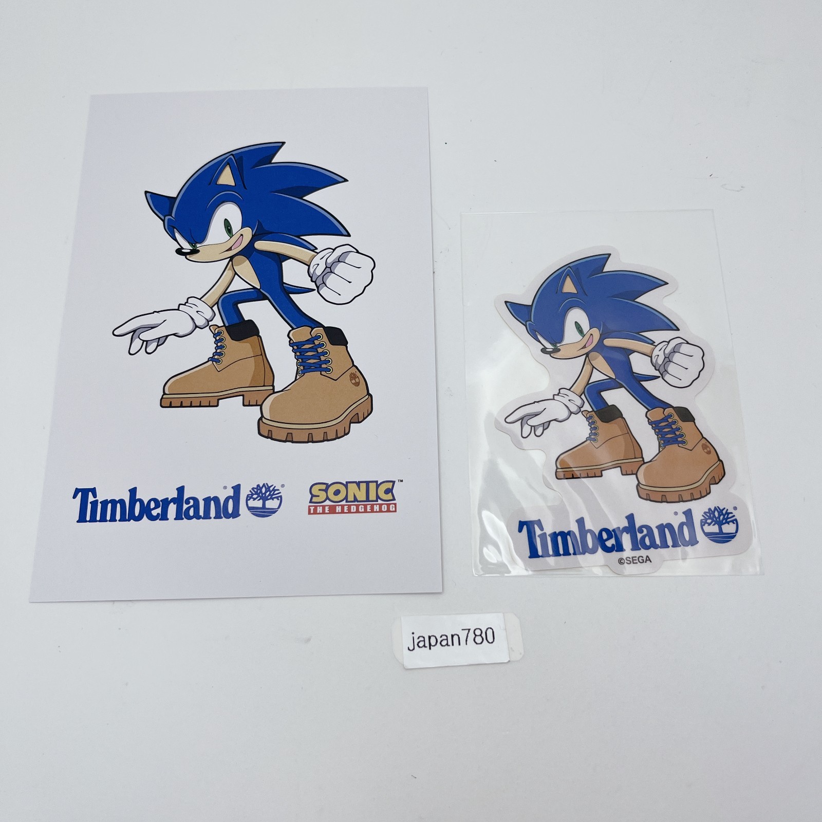 Timberland × SONIC THE HEDGEHOG Stickers ＆ Postcard not for sale Limited (ES144)