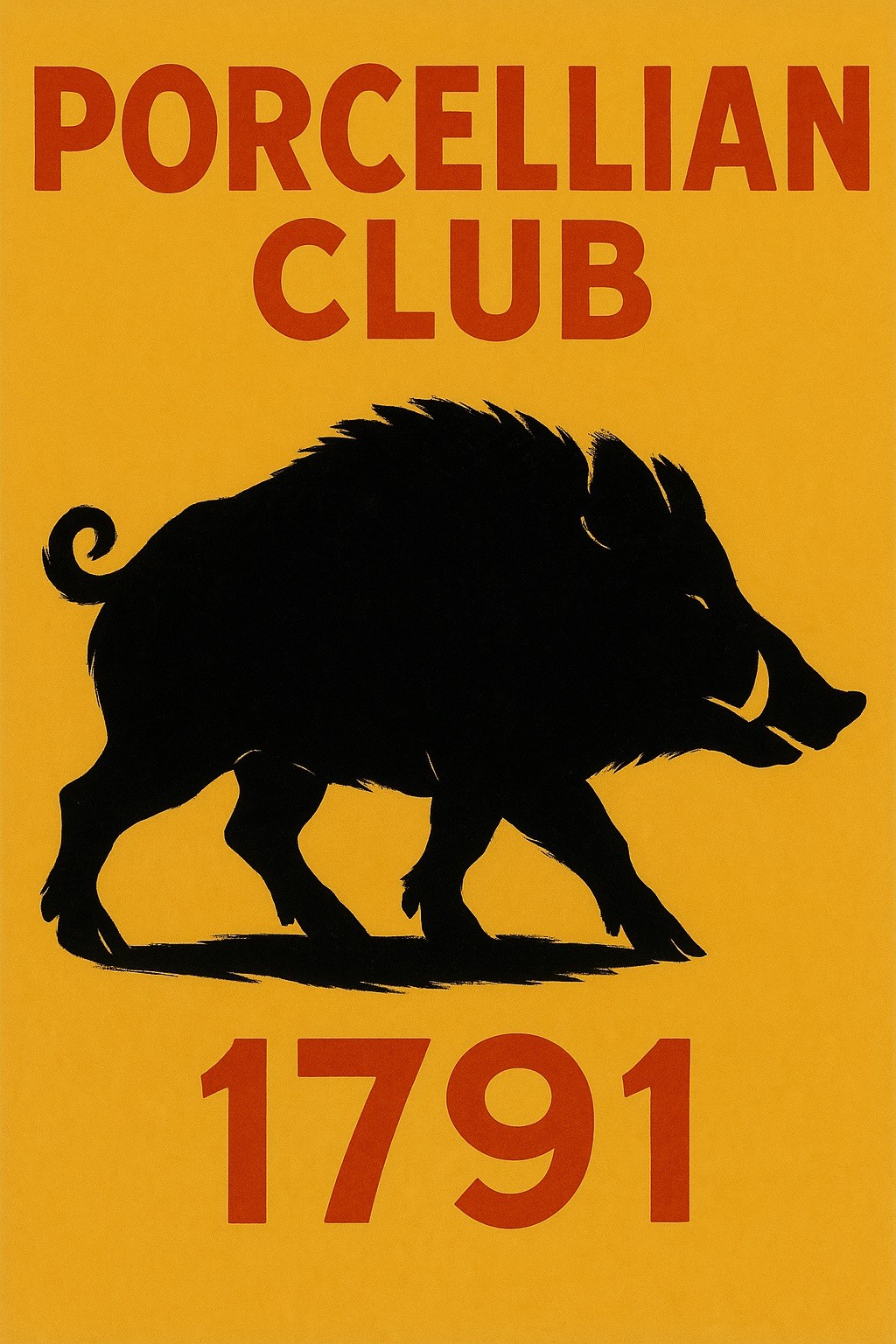 🐗 Porcellian Club 1791 Poster - 24x36” - Hi-Res💎 Print - 200 GSM Paper🗞️