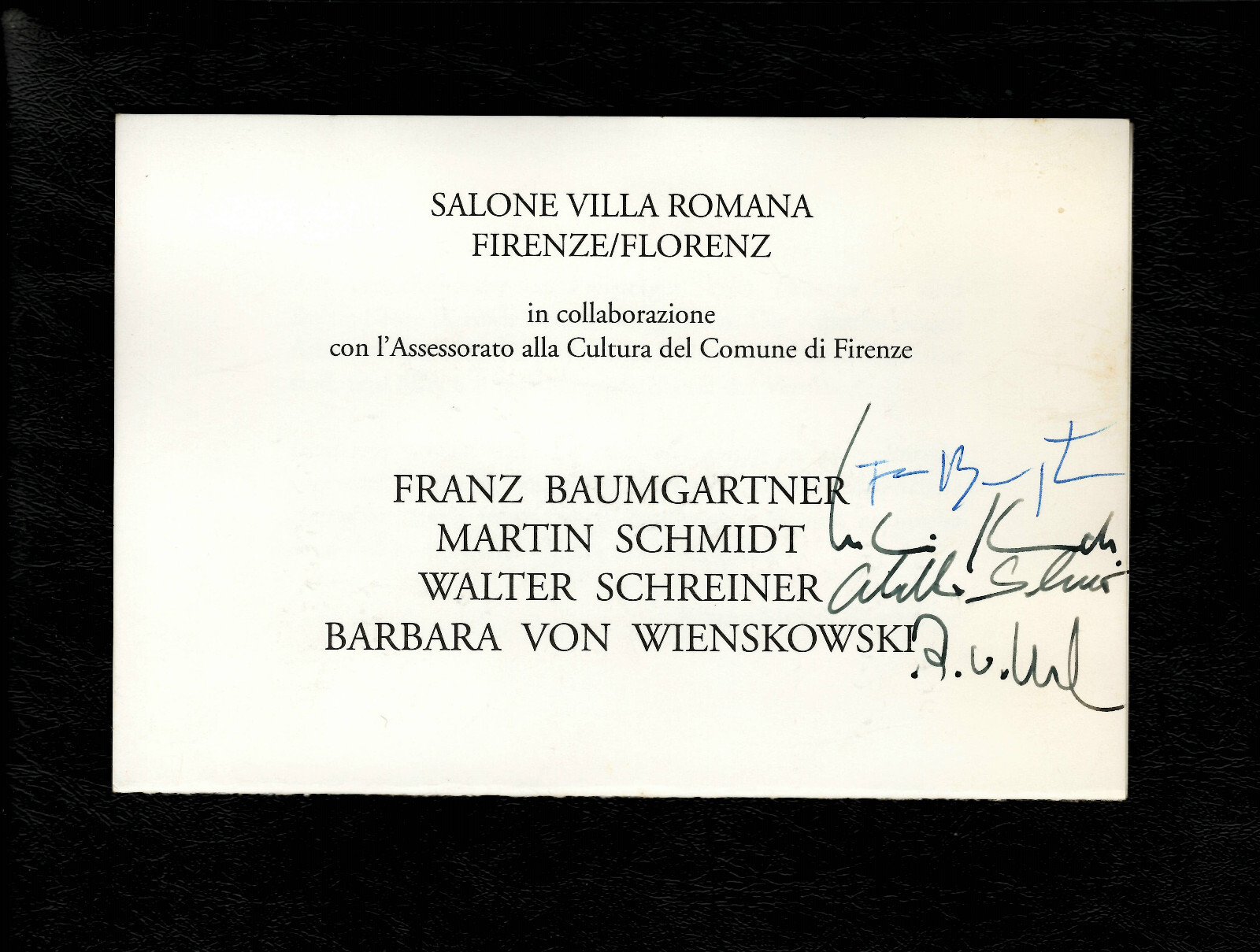 Franz Baumgartner - Martin Schmidt - Walter Schreiner Autograph Leaflet ...