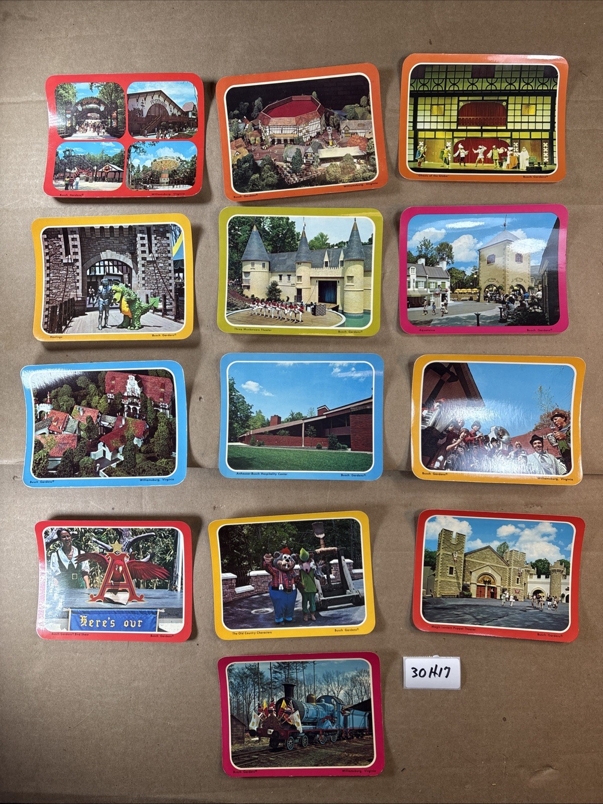 Busch Gardens The Old Country Postcard Lot Vintage Amusement Park Souvenir 30H17 Busch Gardens The Old Country Postcard Lot Vintage Amusement Park Souvenir 30H17