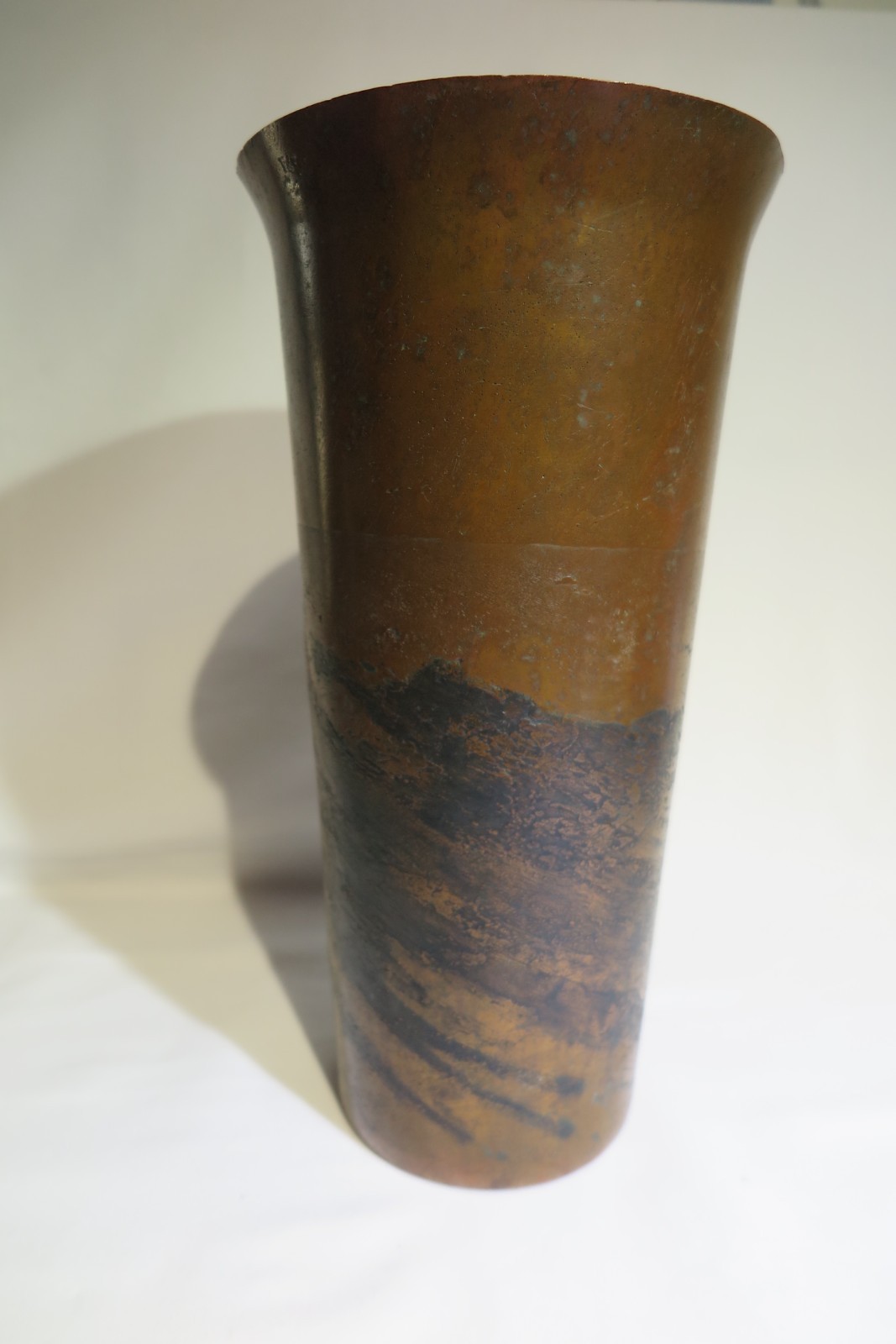 Rare Antique Copper Vase Jessie M Preston Art Nouveau 15 Inch 1904