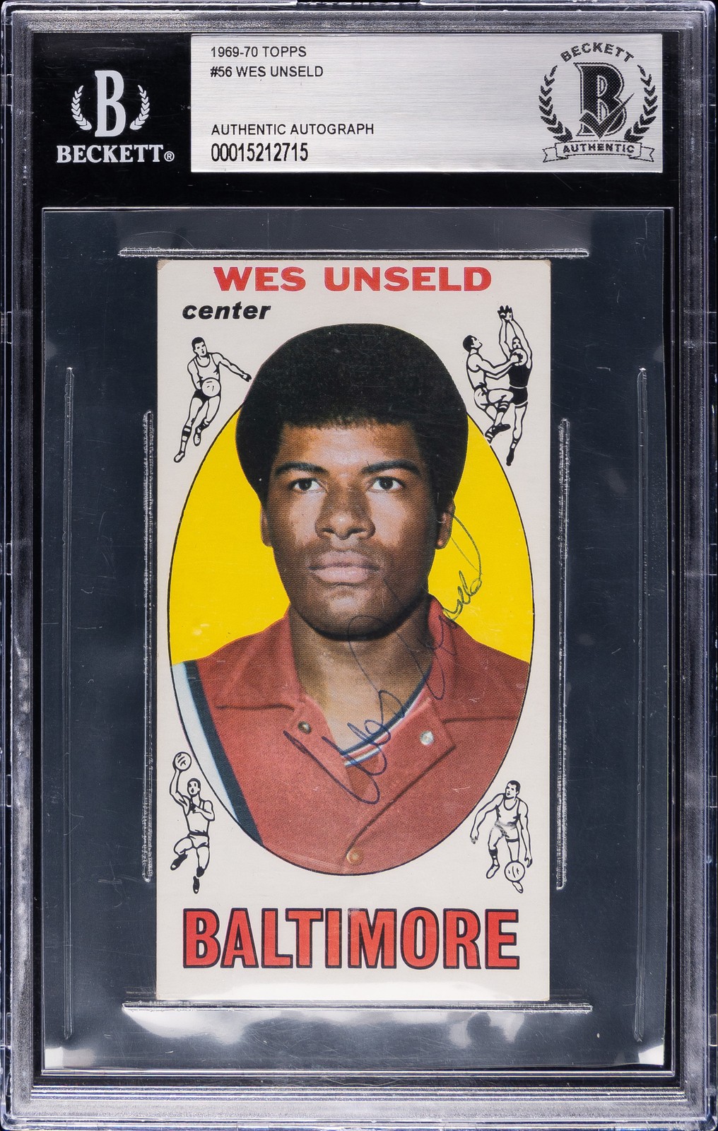 1969-70 TOPPS AUTO #56 WES UNSELD BGS AUTHENTIC 1969-70 TOPPS AUTO #56 WES UNSELD BGS AUTHENTIC
