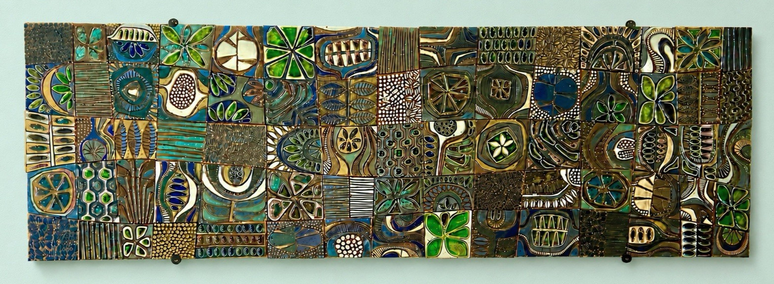 HUGE Brent Bennett Ceramic Pottery Art Mid Century MCM Mural tile MOSAIC 6’ Rare HUGE Brent Bennett Ceramic Pottery Art Mid Century MCM Mural tile MOSAIC 6’ Rare