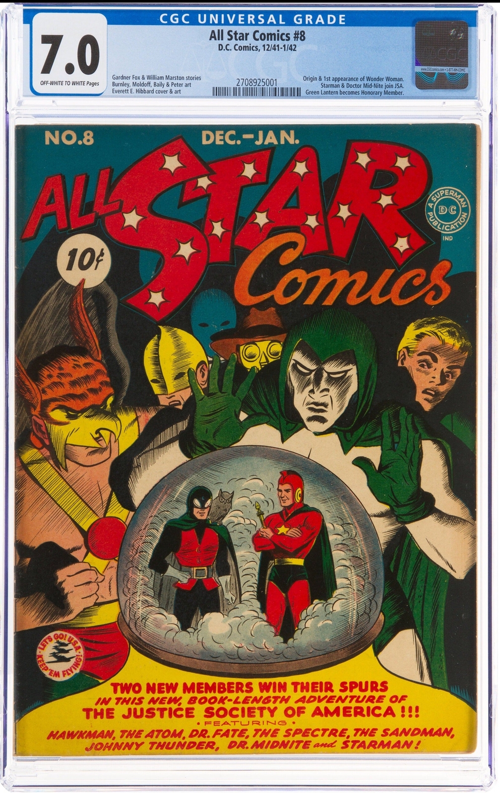All Star Comics 8 CGC 7.0 All Star Comics 8 CGC 7.0
