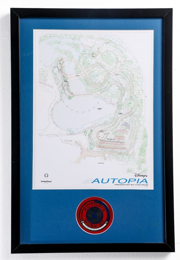 Disneyland  Autopia Mark VII Car Emblem Badge Ornament Walt Disney, c. 1967-2000