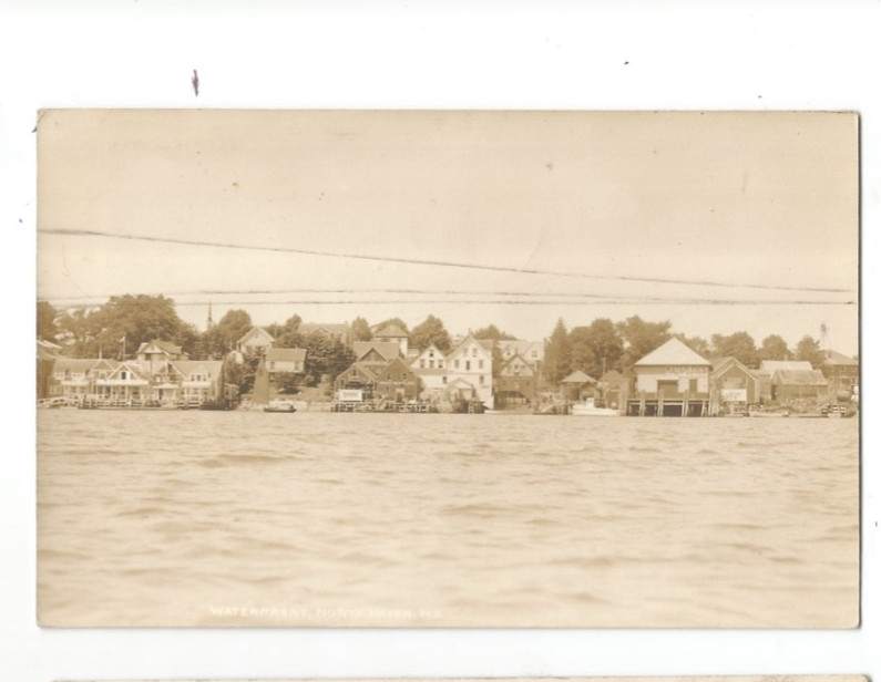 RPPC REAL PHOTO POSTCARD NORTH HAVEN MAINE  TO DUXBURY MASSACHUSETTS MASS MA