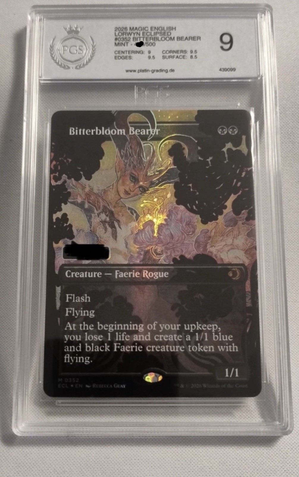 Bitterbloom Bearer Serialized /500 mtg Lorwyn Eclipsed NM Graded 9 Bitterbloom Bearer Serialized /500 mtg Lorwyn Eclipsed NM Graded 9