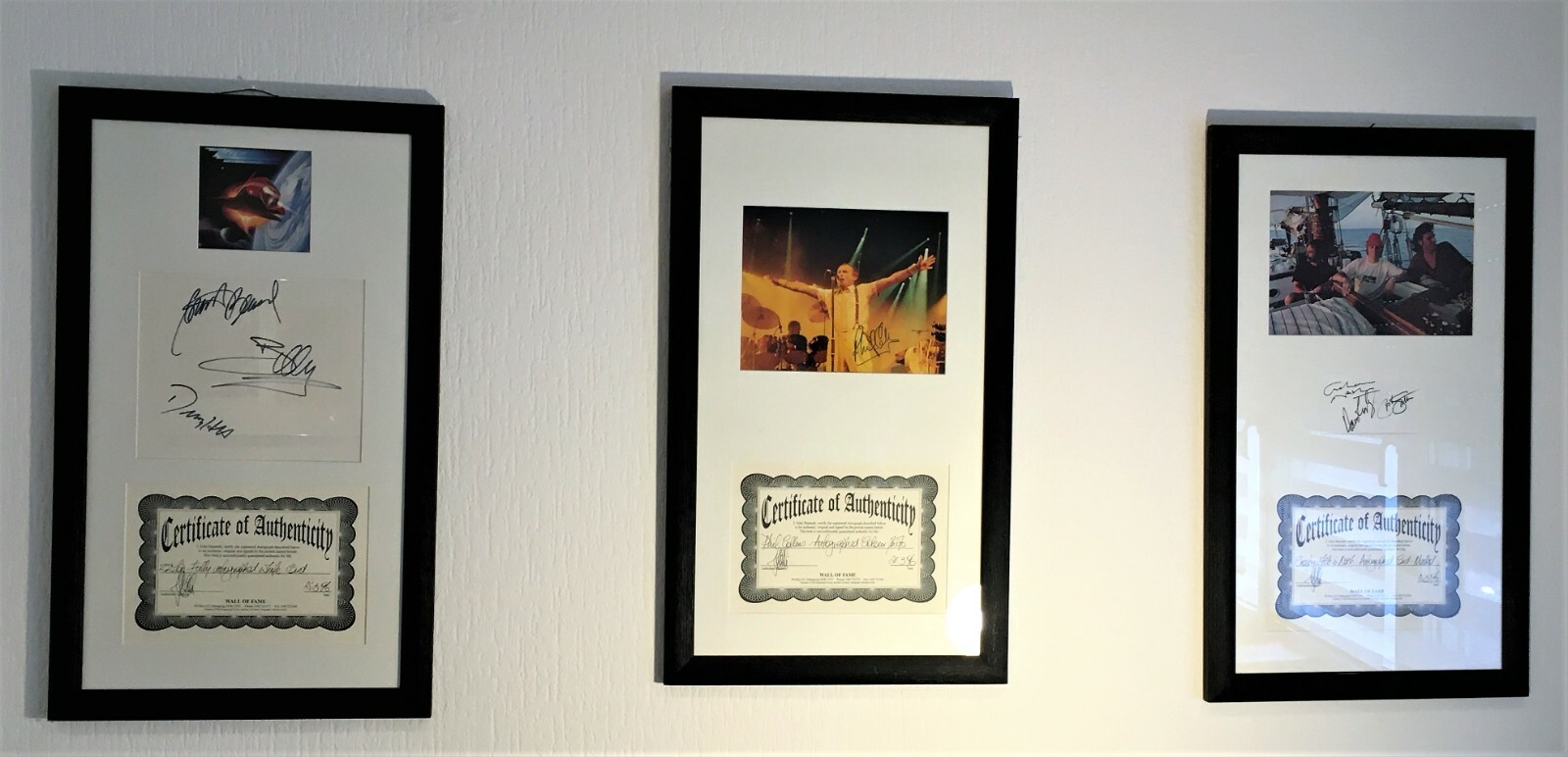 ZZ Top, Phil Collins, Crospy, Stills & Nash with Certificate