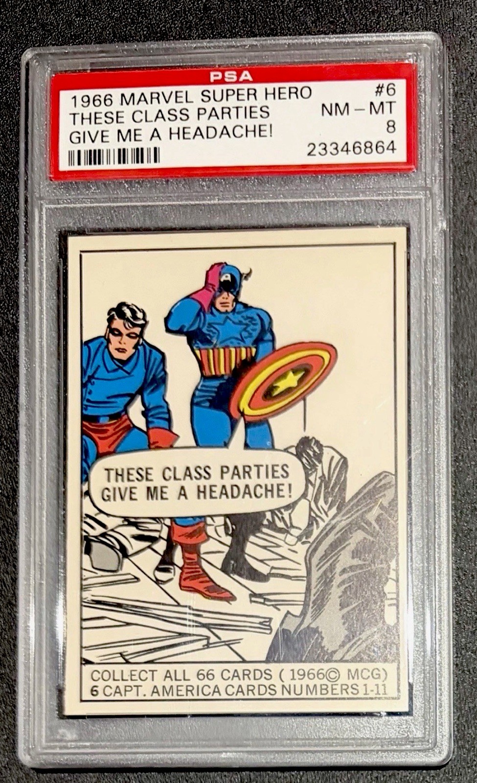 1966 Marvel Super Heroes PSA 8 🔥 #6 Captain America / Spiderman 1stRookie Card?