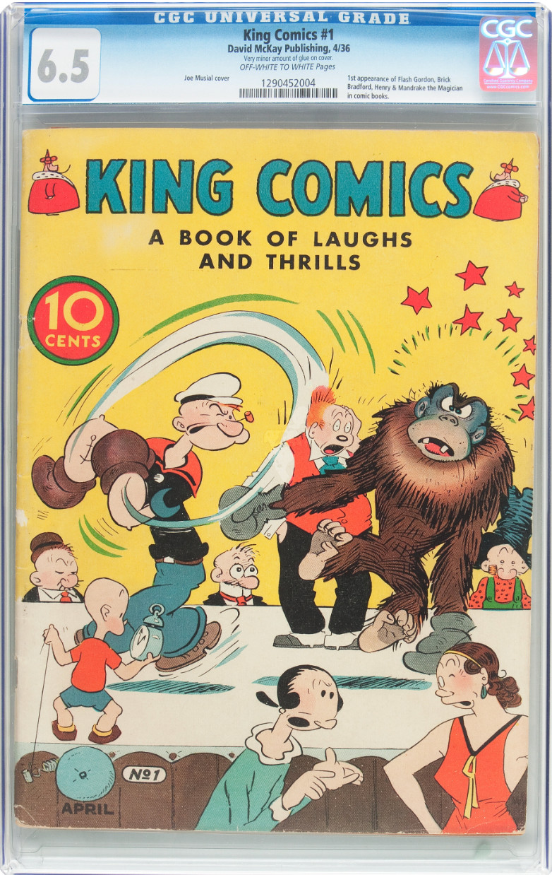 King Comics #1 Highest Graded Copy Popeye 1st App. Flash Gordon 1936 CGC 6.5 King Comics #1 Highest Graded Copy Popeye 1st App. Flash Gordon 1936 CGC 6.5