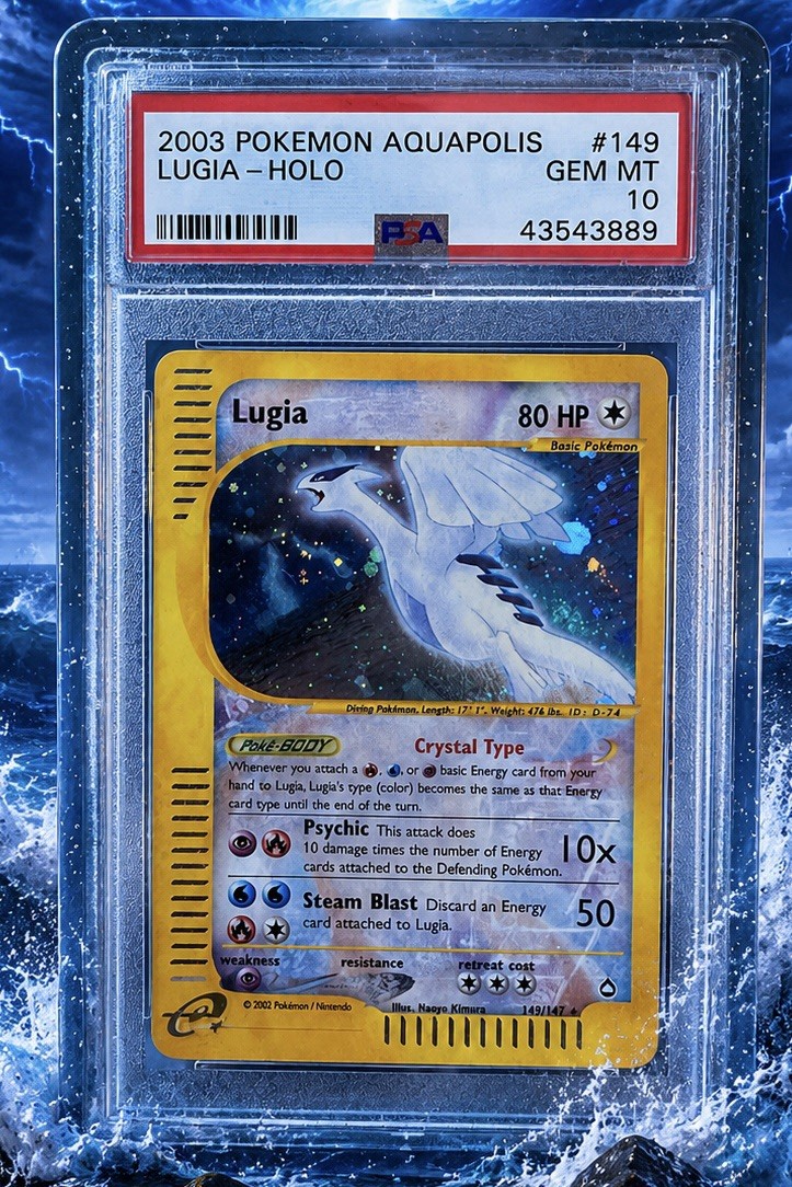 Pokemon 2003 Lugia Aquapolis Holo #149 PSA 10 Crystal Gem Mint 🕊️💎 - POP 138
