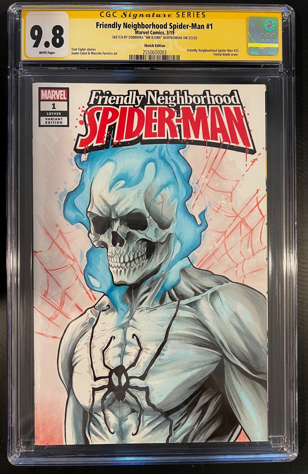 Friendly Neighborhood Spider-Man 1 CGC 9.8 Sketch Spirit Spider 1 RARE Mr.Bjorn Friendly Neighborhood Spider-Man 1 CGC 9.8 Sketch Spirit Spider 1 RARE Mr.Bjorn