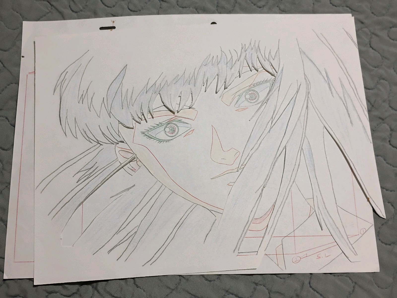 Griffith Berserk 1997 Production Drawing Douga Genga Not Animation Cel Art Griffith Berserk 1997 Production Drawing Douga Genga Not Animation Cel Art