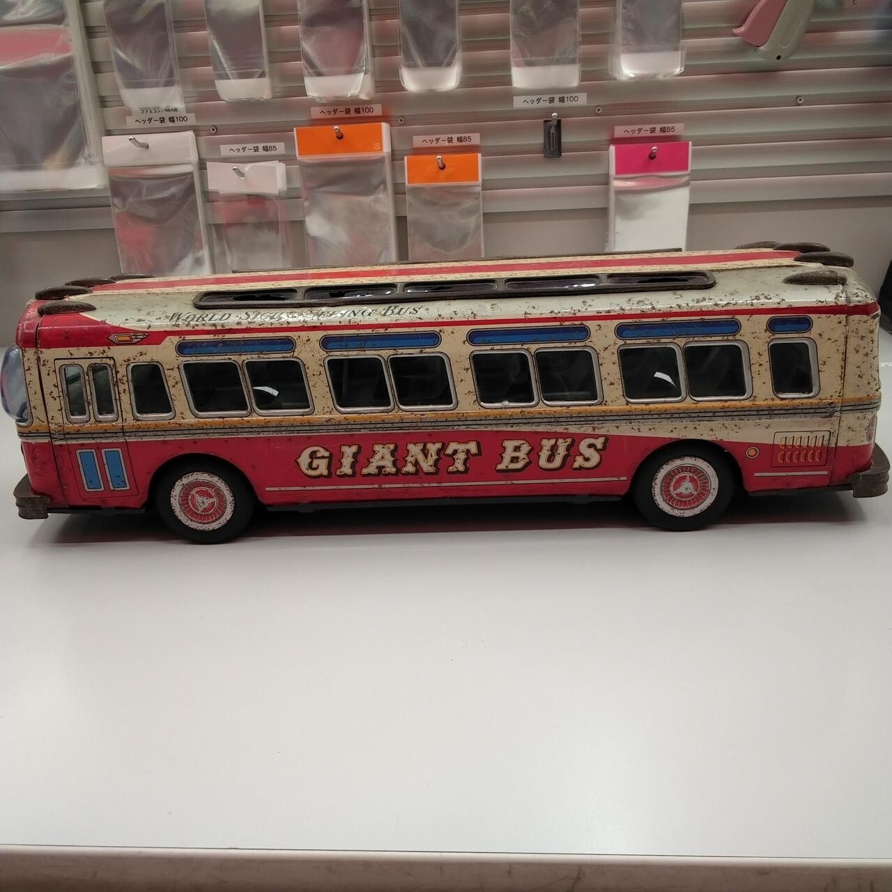 Used Yonezawa Tin Bath Giant Bus h106_0502 Used Yonezawa Tin Bath Giant Bus h106_0502
