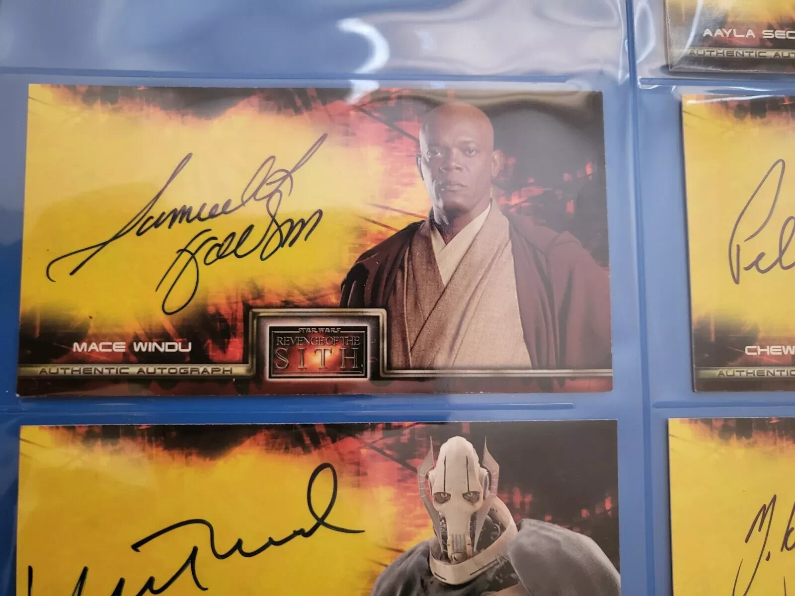 Samuel L Jackson Autograph Auto Card Topps Revenge Of The Sith Widevision 2005