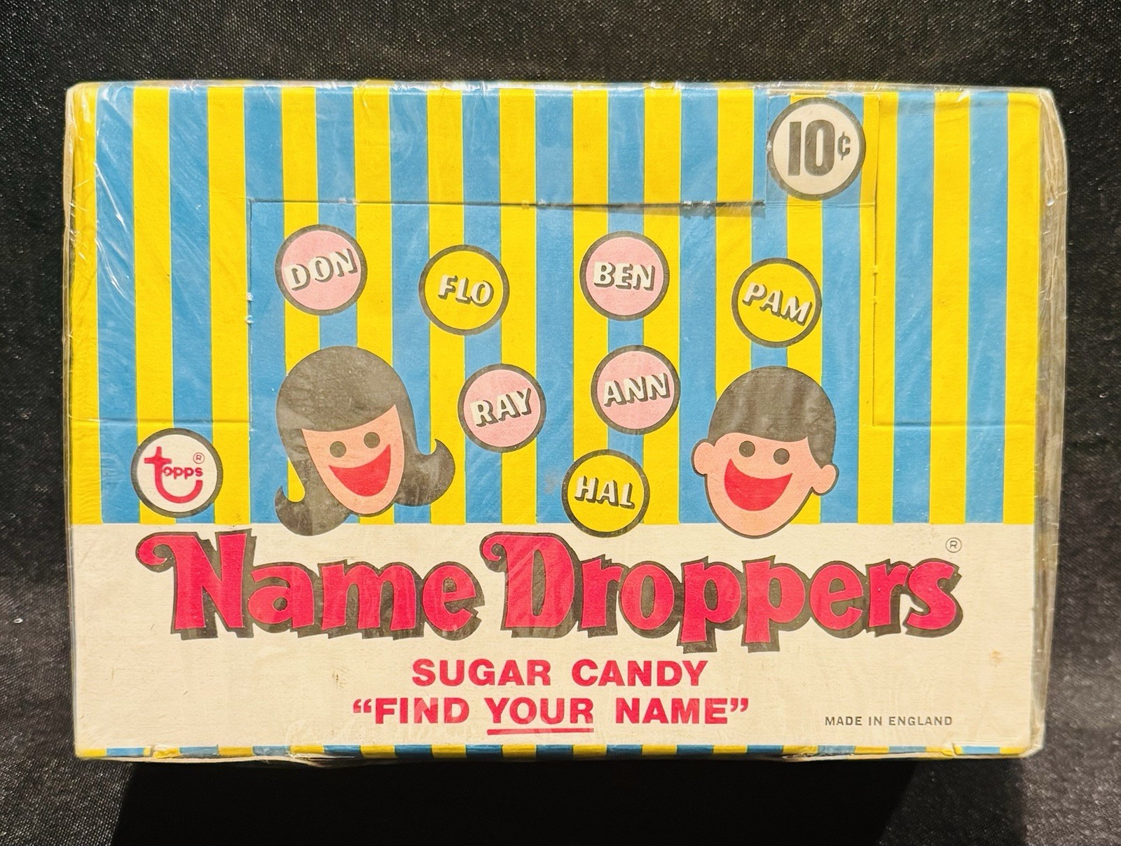 1970's Vintage Topps 10¢ NAME DROPPERS CANDY Unopened Factory Sealed Box NOS 1970's Vintage Topps 10¢ NAME DROPPERS CANDY Unopened Factory Sealed Box NOS