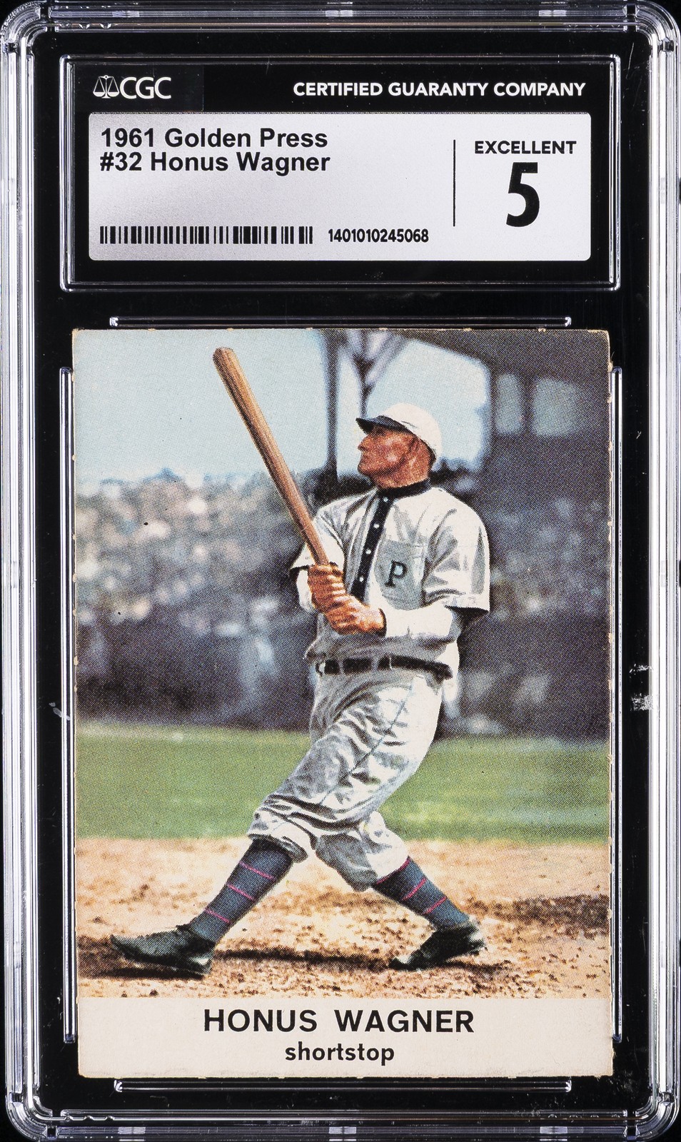 1961 GOLDEN PRESS #32 HONUS WAGNER CGC 5 1961 GOLDEN PRESS #32 HONUS WAGNER CGC 5