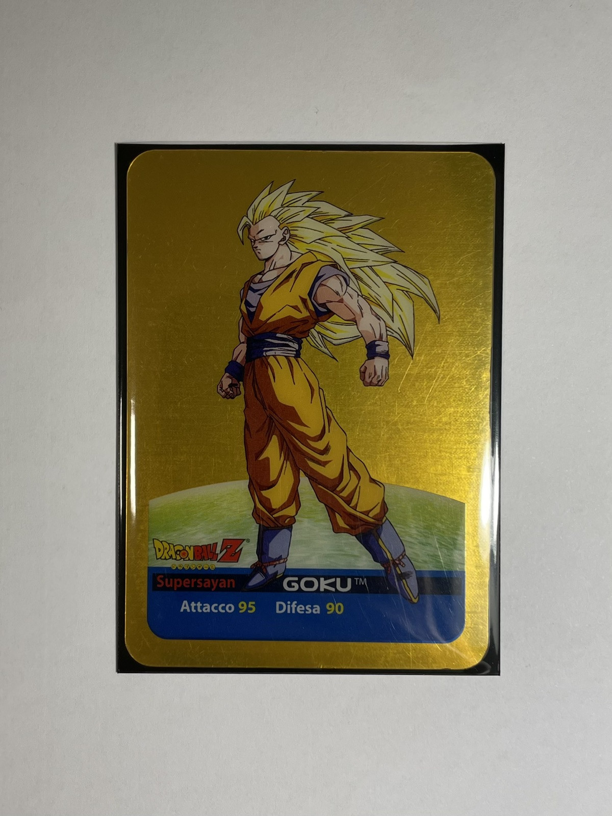 Dragon Ball Lamincard Edibas, Goku SSJ3 #16 Gold Series 2006 ITA Ultra Rare Dragon Ball Lamincard Edibas, Goku SSJ3 #16 Gold Series 2006 ITA Ultra Rare