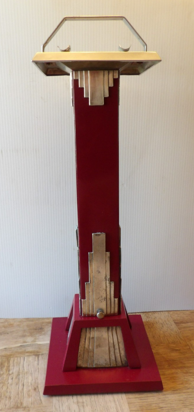 Rare 1900s Antique Ashenier August Goertz Newark NJ Art Deco Cigar Ashtray Stand Rare 1900s Antique Ashenier August Goertz Newark NJ Art Deco Cigar Ashtray Stand