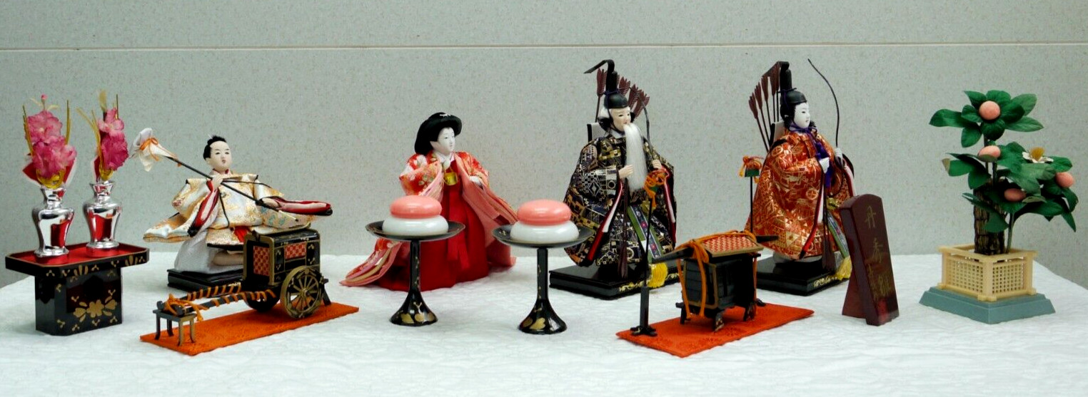 Collectible japanese vintage Hina dolls 4.9