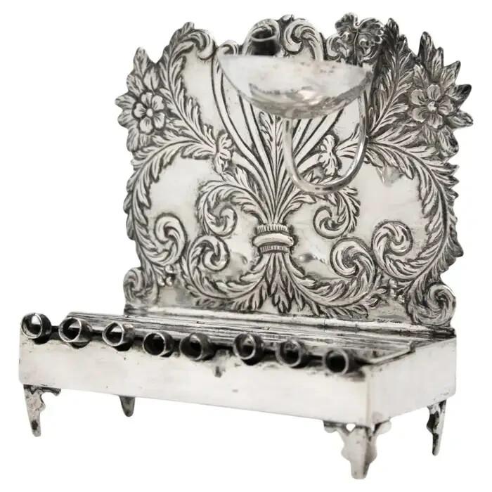 An Early German Silver Hanukkah Lamp, Berlin Circa 1817 Judaica