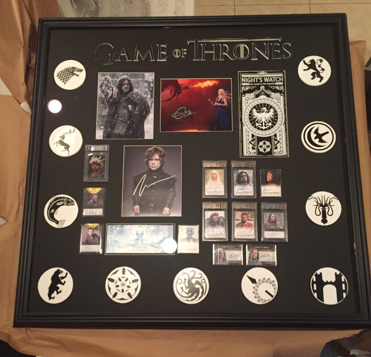 Game of Thrones MONSTER Frame 40”x41” Autos Emilia Clarke 9.5 BGS and much more