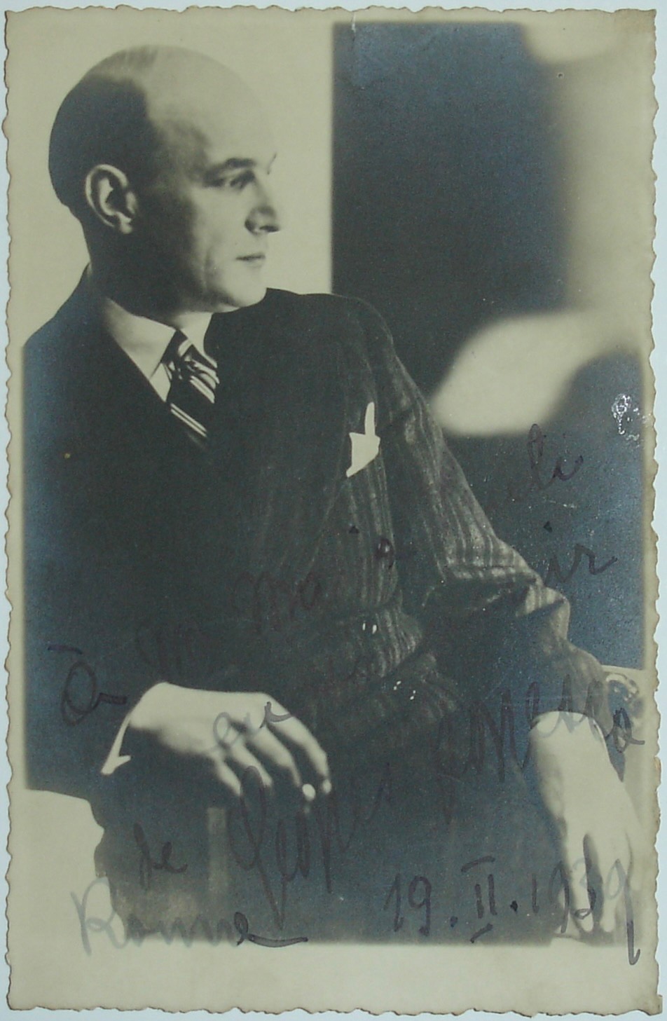 Photo George ENESCO autographed Rome Composer Musician Photo George ENESCO autographed Rome Composer Musician