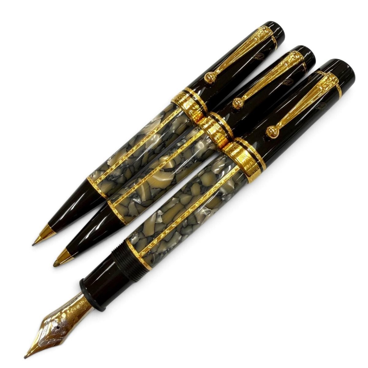 Montblanc Vintage 1996 Alexandre Dumas Writer Series Pen Set Fountain Ballpoint Montblanc Vintage 1996 Alexandre Dumas Writer Series Pen Set Fountain Ballpoint
