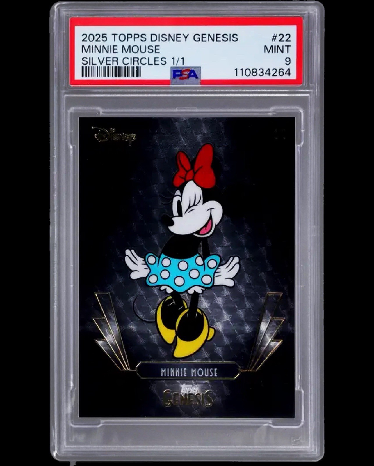 2025 Topps Disney Genesis Silver Circles Minnie Mouse 1/1 Superfractor Black 2025 Topps Disney Genesis Silver Circles Minnie Mouse 1/1 Superfractor Black