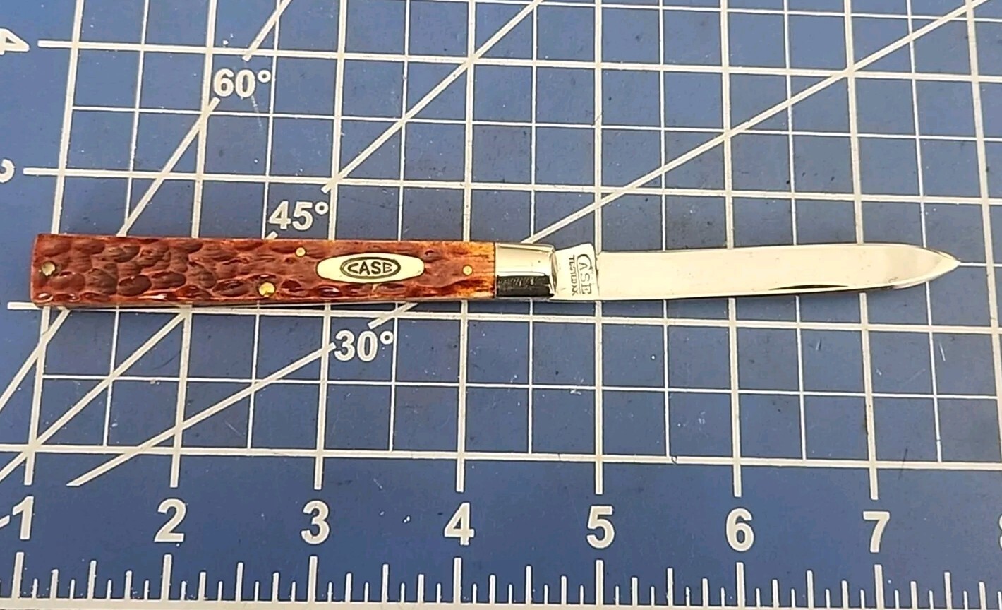 Antique Case Tested XX 1920-1940 Doctor's Knife, Jigged Red Bone 6185 Antique Case Tested XX 1920-1940 Doctor's Knife, Jigged Red Bone 6185