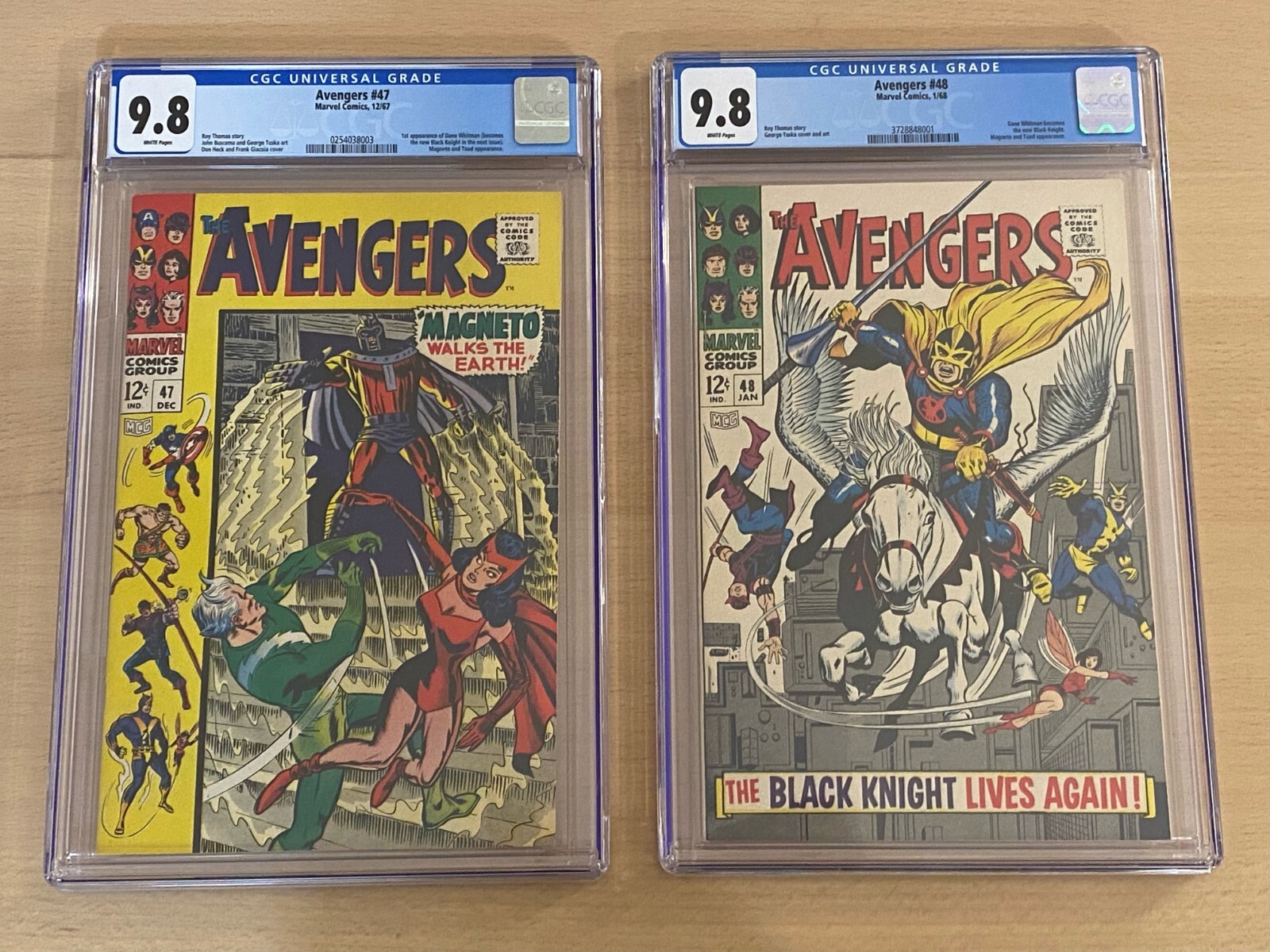 1968 AVENGERS 47 48 CGC 9.8 BLACK KNIGHT WHITE PAGE FANTASTIC FOUR 49 50 SURFER 1968 AVENGERS 47 48 CGC 9.8 BLACK KNIGHT WHITE PAGE FANTASTIC FOUR 49 50 SURFER