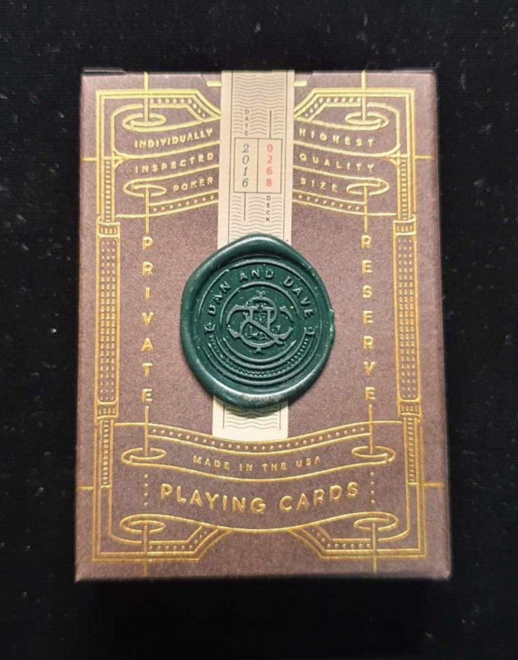 Dan and Dave Private Reserve Playing Cards - New with Wax Seal - Rare Luxurious