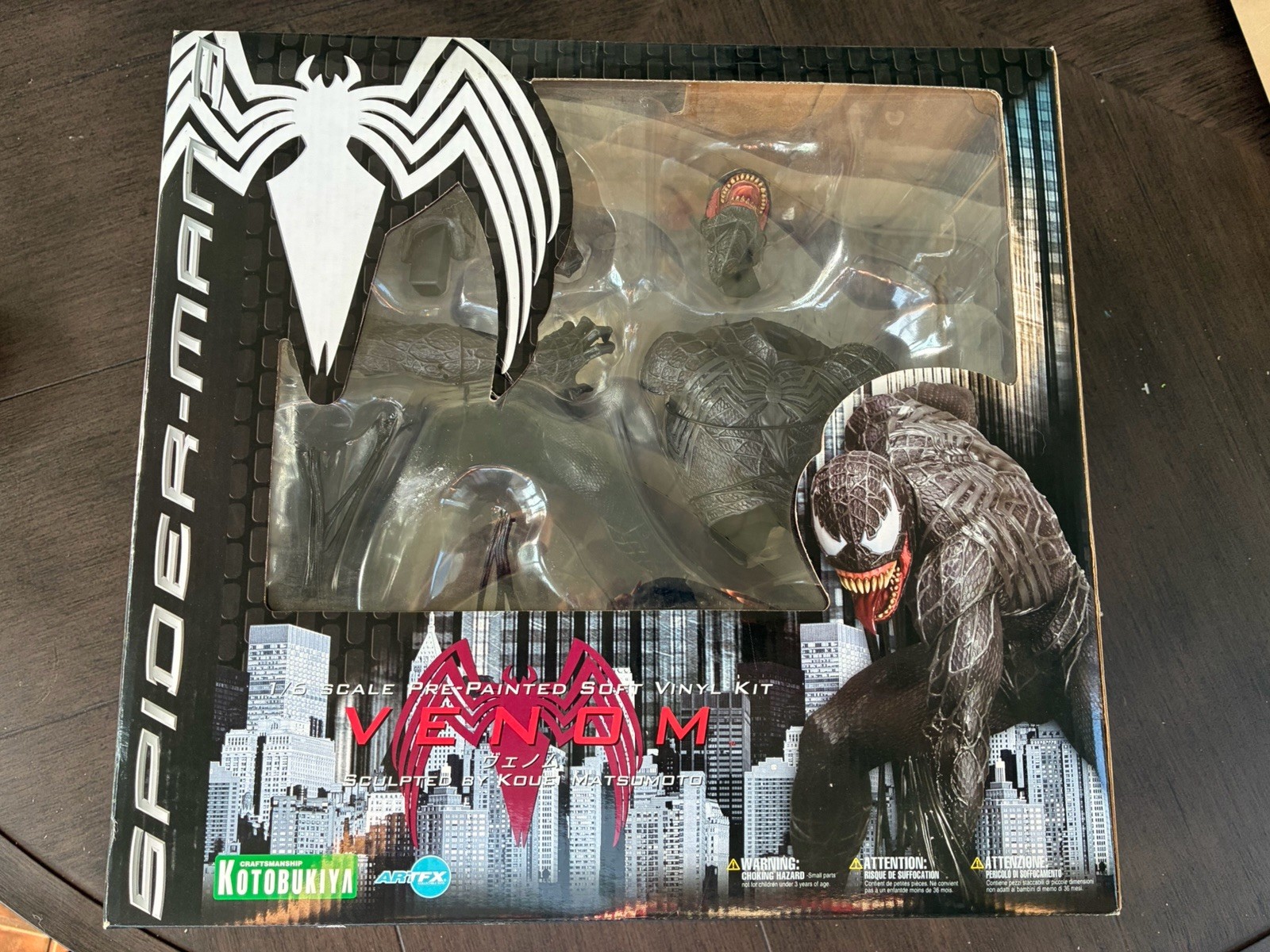 Kotobukiya Spider-man 3 VENOM ARTFX 1/6 Statue Pre-Painted Soft Vinyl Kit Topher Kotobukiya Spider-man 3 VENOM ARTFX 1/6 Statue Pre-Painted Soft Vinyl Kit Topher