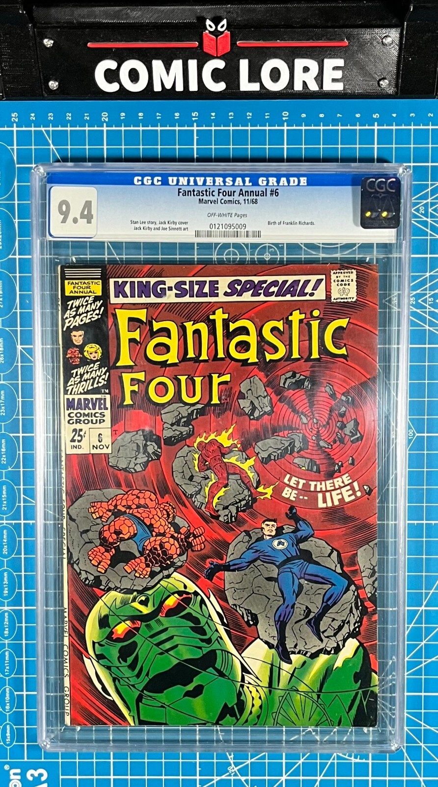 1968 FANTASTIC FOUR ANNUAL # 6 CGC 9.4 NM 1ST appearance FRANKLIN & ANNIHILUS 1968 FANTASTIC FOUR ANNUAL # 6 CGC 9.4 NM 1ST appearance FRANKLIN & ANNIHILUS