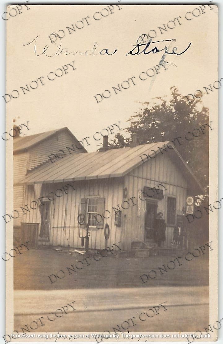 Wanda, Illinois Store RPPC Edwardsville Madison County 1924 Antique Photo Wanda, Illinois Store RPPC Edwardsville Madison County 1924 Antique Photo