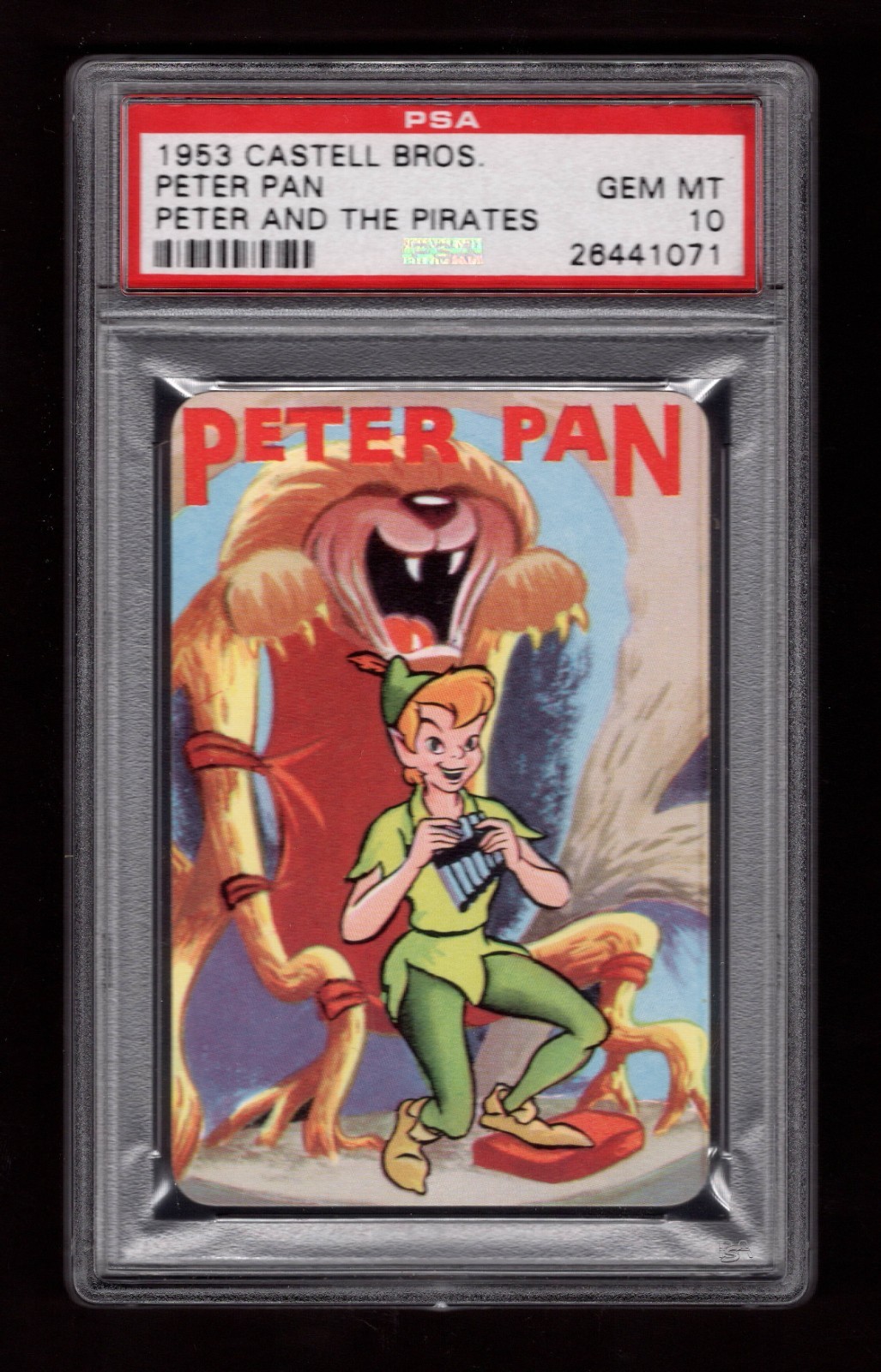 PSA 10 PETER PAN 1953 Disney Peter Pan Castell CHARACTER CARD , HIGHEST  1 of 1