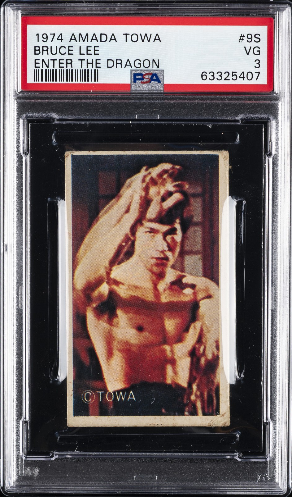 1974 AMADA TOWA ENTER THE DRAGON #9S BRUCE LEE PSA 3