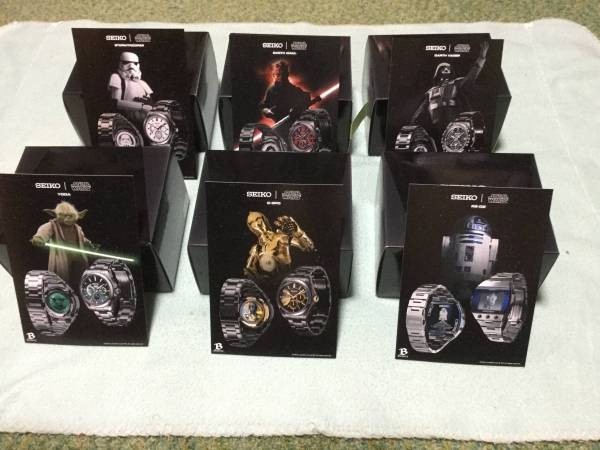 Limited Rare SEIKO Star Wars Watch 6pc Set Serial No.4 Japan Limited Rare SEIKO Star Wars Watch 6pc Set Serial No.4 Japan