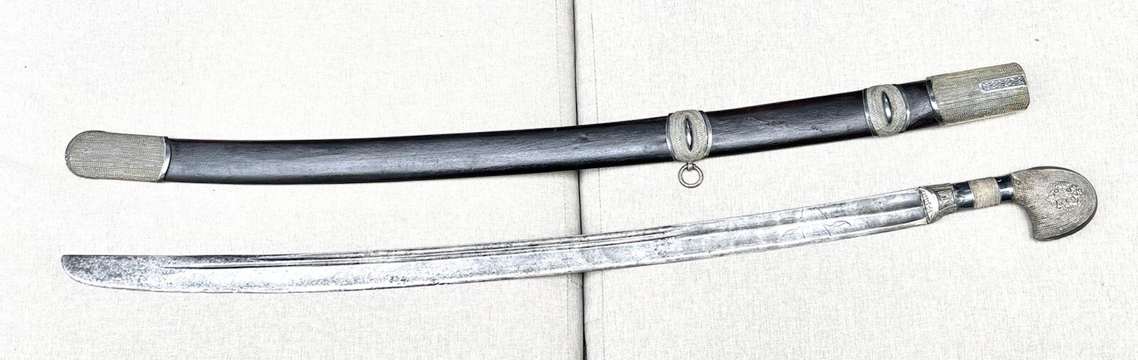 Vintage Antique 1903 Russian Caucasian Niello Silver Cossack Army Sword Shashka