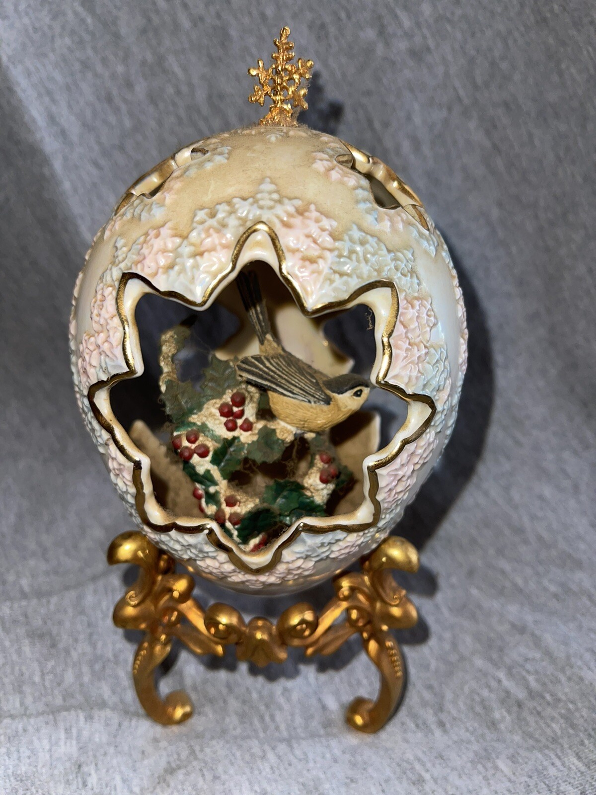 VINTAGE Franklin Mint - House of Faberge The Robin - Rare  Early 90’s