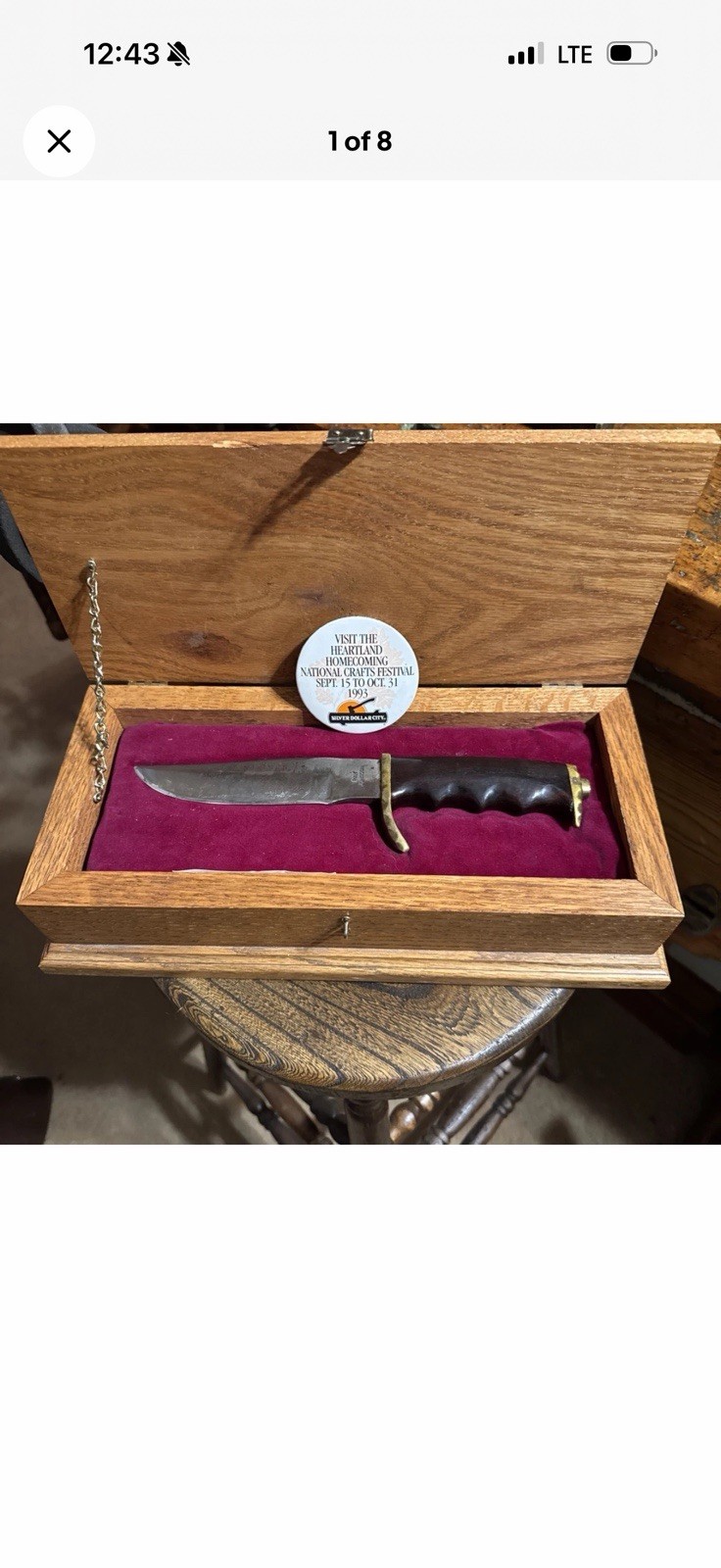 Vintage Ray Johnson Knife Hunting Collectible Damascus